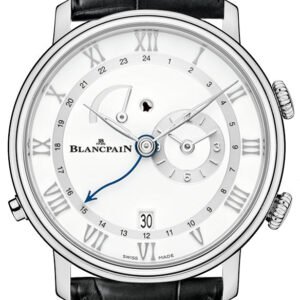 Blancpain Villeret Reveil GMT Steel Black Alligator Men's Watch - 6640 1127 55B