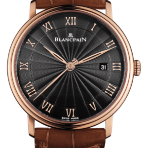 Blancpain Villeret Ultraplate Date 40mm Red Gold Brown Alligator Men's Watch - 6651 3630 55B