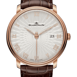 Blancpain Villeret Ultraplate Ultra-Slim Red Gold Brown Alligator Men's Watch - 6651C 3642 55A