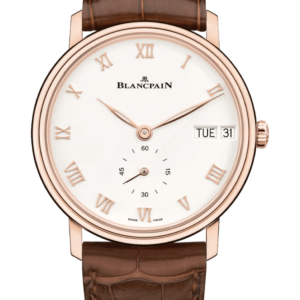 Blancpain Villeret Jour Date Red Gold & Brown Alligator Men's Watch - 6652 3642 55A
