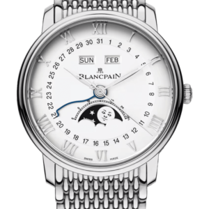 Blancpain Villeret Quantieme Complet Steel Mille Mailles Men's Watch - 6654 1127 MMB