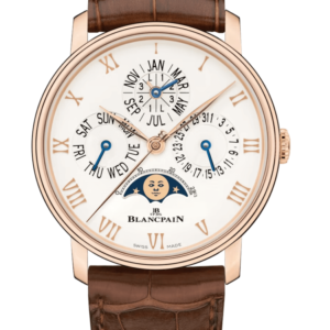 Blancpain Villeret Quantieme Perpetuel Phases de Lune Red Gold Alligator Men's Watch - 6656 3642 55A
