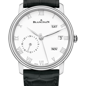 Blancpain Villeret Quantieme Annuel GMT Steel Black Alligator Men's Watch - 6670 1127 55B