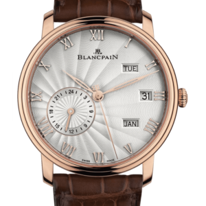 Blancpain Villeret Quantieme Annuel GMT Red Gold Brown Alligator Men's Watch - 6670 3642 55B