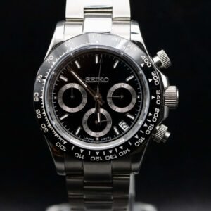 Seikomod Black Chronograph
