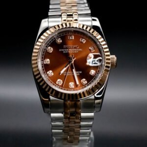 Chocolate Diamond DateJust Seikomod