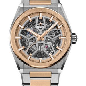 Zenith Defy Classic Watch - Titanium And Rose Gold - Openworked Dial - Titanium & Rose Gold Bracelet - 87.9001.670/79.M9001