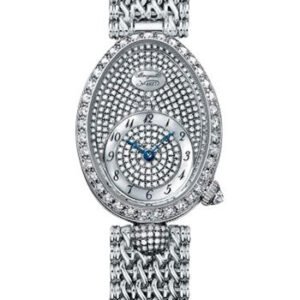 Breguet Reine de Naples 8928 - White Gold Case - Diamond Paved Dial - White Gold Chain Bracelet - 8928BB/8D/J20/DD00