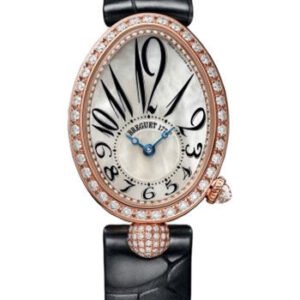 Breguet Reine de Naples 8928 - Rose Gold Case - Mother-Of-Pearl Dial - Black Leather Strap - 8928BR/5W/944/DD0D3L