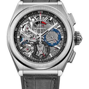 Zenith Defy El Primero 21 Watch - Titanium - Openworked Dial - Black Rubber and Alligator Strap - 95.9000.9004/78.R582