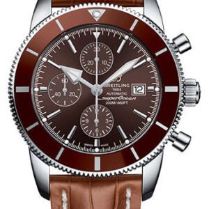 Breitling Superocean Heritage II Chronograph 46 Watch - Steel Case - Copperhead Bronze Dial - Gold Croco Strap - A1331233/Q616/755P/A20D.1
