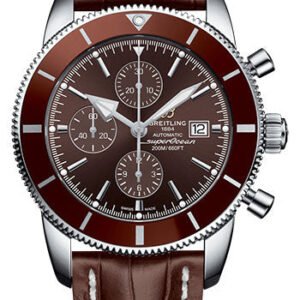Breitling Superocean Heritage II Chronograph 46 Watch - Steel Case - Copperhead Bronze Dial - Brown Croco Strap - A1331233/Q616/757P/A20D.1