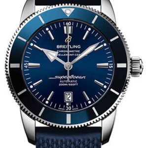 Breitling Superocean Heritage II B20 Automatic 46 Watch - Steel Case - Gun Blue Dial - Blue Rubber Aero Classic Strap - AB2020161C1S1
