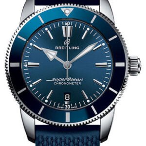 Breitling Superocean Heritage II B20 Automatic 44 Watch - Steel Case - Blue Dial - Blue Rubber Aero Classic Strap - AB2030161C1S1