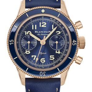 Blancpain Air Command Red Gold Blue Calfskin Unisex Watch - AC03 36B40 63B