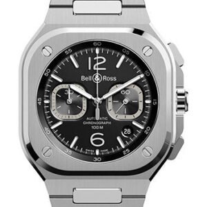 Bell & Ross BR 05 Chrono Black Steel - Steel Bracelet