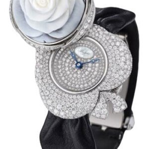 Breguet Secret de la Reine GJ24BB8548DDC3 - White Gold Case - Diamond Paved Dial - Black Satin Strap - GJ24BB8548/DDC3