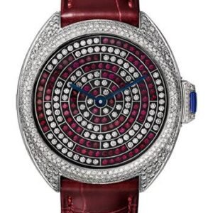 Cartier Cle de Cartier Limited Edition of 30 Watch - 40 mm White Gold Diamond Case - White Gold Nac-Treated Dial - HPI01101