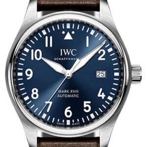 IWC Pilot's Watch Mark XVIII Edition Le Petit Prince - 40.0 mm Stainless Steel Case - Blue Dial - Brown Calfskin Strap - IW327010