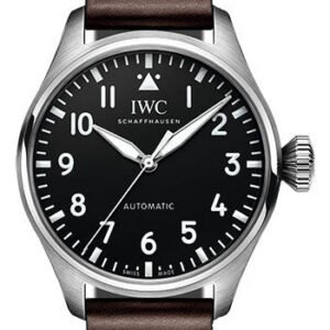 IWC Big Pilot's Watch 43 - Stainless Steel Case - Black Dial - Brown Calfskin Strap - IW329301