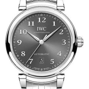 IWC Da Vinci Automatic Watch - 40.4 mm Stainless Steel Case - Slate Dial - Steel Bracelet - IW356602