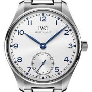 IWC Portugieser Automatic 40 Watch - Stainless Steel Case - Silver-Plated Dial - Stainless Steel Bracelet - IW358312