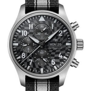 IWC Pilot’s Watch Chronograph Edition IWC x Hot Wheels™ Racing Works Watch - Titanium Case - Black Dial - Black And Grey Textile Strap Limited Edition of 50 - IW377904