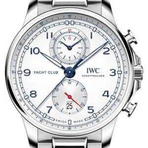 IWC Portugieser Yacht Club Chronograph - Stainless Steel Case - Silver-Plated Dial - Stainless Steel Strap - IW390702