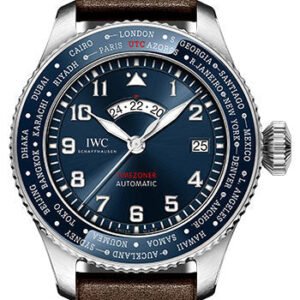 IWC Pilot’s Watch Timezoner Edition Le Petit Prince - Stainless Steel Case - Blue Dial - Brown Calfskin Strap Limited Edition of 1500 - IW395503