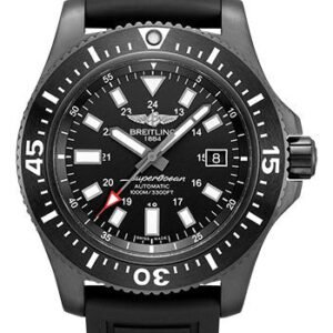 Breitling Superocean 44 Special Watch - Black steel - Volcano Black Dial - Black Diver Pro III Strap - Folding Buckle - M17393131B1S1