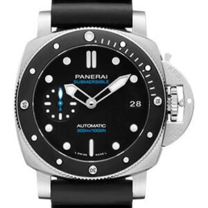 Panerai Luminor Submersible 42mm Watch - Black Dial - Black Rubber Strap - PAM00683