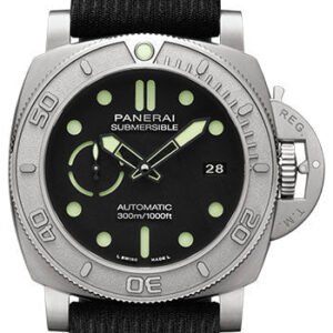 Panerai Submersible Mike Horn Edition - 47mm - Brushed Ecotitanium - Black Dial - Black Recycled Pet Strap - PAM00984