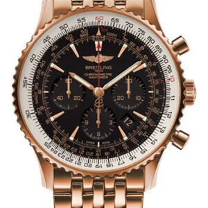 Breitling Navitimer 01 (46 mm) Watch - Red Gold - Black/Gold Dial - Red Gold Bracelet Limited Edition - RB0127E6/BF16/443R