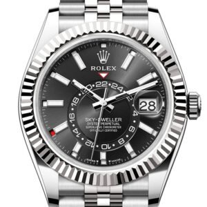 Rolex Sky Dweller 42 Black Dial Oyster Stainless Steel Jubilee Mens Watch 336934