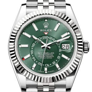 Rolex Sky Dweller 42 Mint Green Dial Stainless Steel Jubilee Mens Watch 336934