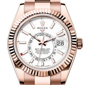 Rolex Sky Dweller 42 White Dial Rose Gold Oyster Mens Watch 336935