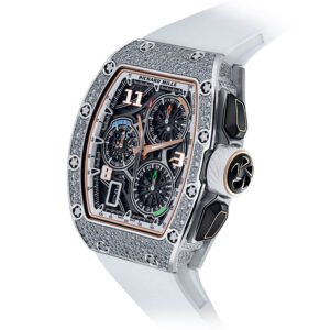 Richard Mille Lifestyle Flyback Chronograph White Gold & Snow Set Diamonds RM 72-01 - BRAND NEW