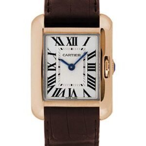 Cartier Tank Anglaise SM Watch - 30.2 mm Pink Gold Case - Brown Alligator Strap - W5310027