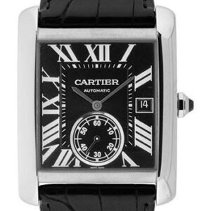 Cartier Tank MC Watch - 34.3 mm Steel Case - Black Dial - Black Alligator Strap - W5330004