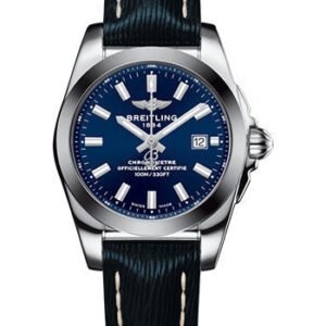 Breitling Galactic 29 Sleek Watch - Steel - Horizon Blue Dial - Mariner Blue Sahara Strap - Tang Buckle - W7234812/C948/271X/A12BA.1