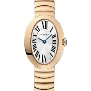 Cartier Baignoire Watch - 31.6 x 24.5 mm Pink Gold Case - Gold Bracelet - W8000015