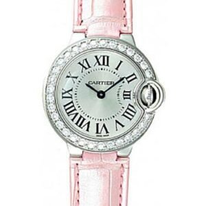 Cartier Ballon Bleu de Cartier Watch - Small White Gold Case - Diamond Bezel - Alligator Strap - WE900351
