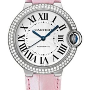 Cartier Ballon Bleu de Cartier Watch - Medium White Gold Case - Diamond Bezel - Alligator Strap - WE900651