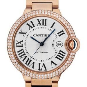Cartier Ballon Bleu de Cartier Watch - Large Pink Gold Case - Diamond Bezel - WE9008Z3