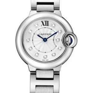 Cartier Ballon Bleu De Cartier Watch - 28 mm Steel Diamond Case - Diamond Bezel - WE902073
