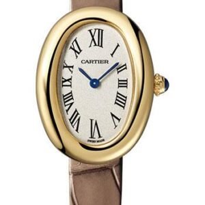 Cartier Baignoire 1920 Watch - 32 mm Yellow Gold Case - Taupe Strap - WGBA0007