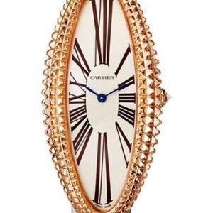 Cartier Baignoire Allongee Watch - 52 mm Pink Gold Case - Light Gray Strap - WGBA0010