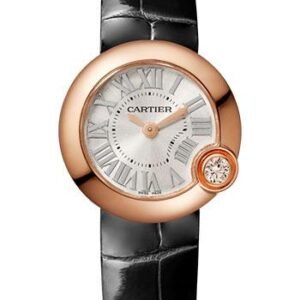 Cartier Ballon Blanc de Cartier Watch - 26 mm Pink Gold Case - Black Alligator Strap - WGBL0002
