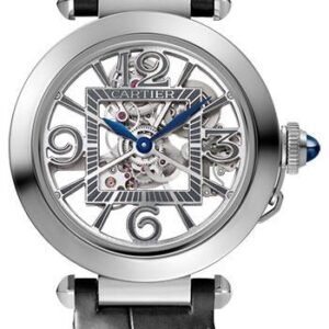 Cartier Pasha de Cartier Watch - 41 mm Steel Case - Skeleton Dial - Bracelet - Second Strap - WHPA0007