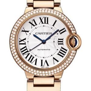 Cartier Ballon Bleu de Cartier Watch - 36 mm Pink Gold Diamond Case - Rose Gold Bracelet - WJBB0005